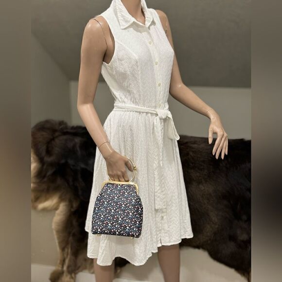 Handmade Oriental Style Genuine Leather Top Handle Kisslock Bag & Mini Purse Set - Picture 4 of 16